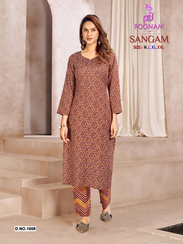 Poonam Sangam Fancy Kurti With Bottom Collection